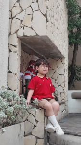 BE239 Bộ áo polo đỏ quần đùi YUUNIE thời trang cho bé trai đi chơi đi học