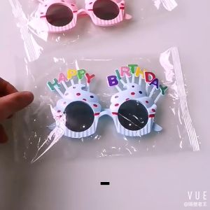 TikTok Happy Birthday Sunglasses Funny Cute Ins Selfie Party Celebration Decoration 生日搞怪眼镜创意儿童快乐派对拍照道具装饰蛋糕造型装扮装饰