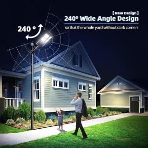 A&A A A Solar Street Lights Outdoor Waterproof - 200W Dusk to Dawn Solar Parking Lot LightsSecurity Flood Lights with Motion Sensor Control for Yard Path GarageHome Commercial Grade