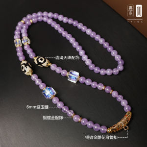 New Chinese Style Buddha Pendant Necklace Turquoise Tianzhu Fresh Design Tangka Pendant Rope Buddhist Amulet Jewelry Accessory