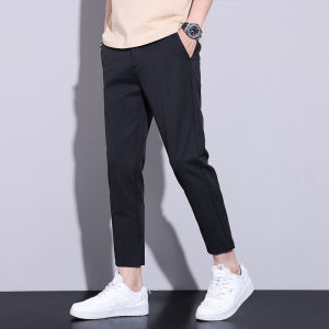 Slim Fit Nine-Tenths Mens Pants Spring Autumn 2024 New Style Summer Straight Leg Casual Trousers Korean Version Trendy