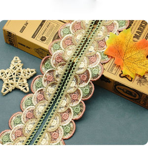 2m/6.56ft each pack pink lace trims Pastel sewing Bar curtain dress accessory DIY handmake craft ribbons fabric decorations