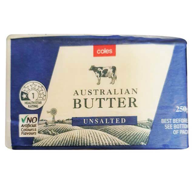 Coles Unsalted Butter 250g. SKU 9300601030057 | Lazada.co.th