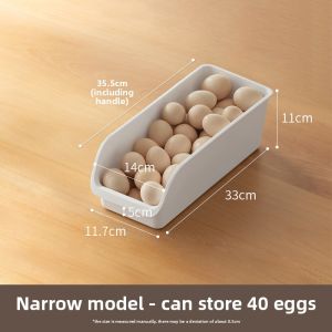 LANJIAOLUO | Egg Storage Box for Refrigerator Kitchen Food Grade Preservation Box for Fruits and Vegetables Drawer Style