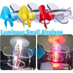 ไฟ LED เครื่องบินเรืองแสงขนาดเล็กกันน้ำได้เครื่องประดับรถยนต์ลมหมวกกันน็อคขนาดเล็กขับเคลื่อนการหมุนที่เรืองแสงของตกแต่งเครื่องบินขนาดเล็ก