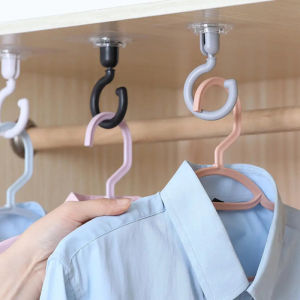 ตะขอแขวนเพดานแบบไม่ต้องเจาะ ที่แขวนติดผนังแบบกาวสำหรับห้องครัว ห้องน้ำ ตู้เสื้อผ้า จัดเก็บเสื้อผ้า