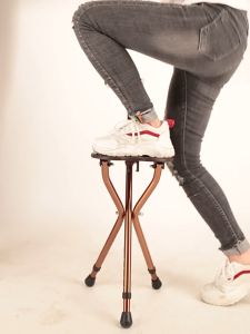 Gậy chống điều chỉnh chiều cao tích hợp ghế thông minh cho người già