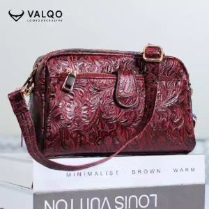 [VALQO] BERYL Tas Wanita Kulit Sapi Clutch Kulit Pouch Kulit Cewek Perempuan Selempang Bahu