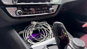 Denza D9รถชาร์จสายเคเบิลข้อมูล N7 N8X หด3-in-1รถอย่างรวดเร็วชาร์จไฟแช็กหัว