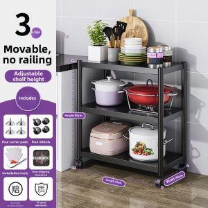 Moveable Multi-functional Kitchen Storage Rack