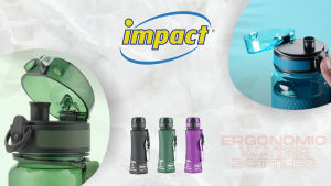 IMPACT x ERGOWORKS Jump Lid BPA Free Healthy Ergo Water Bottle Portable Drinkware [500ML] IM-00B12