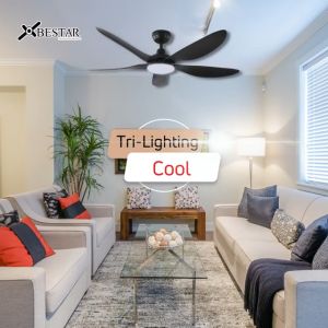 [CDC SG60] $188 -YES-BASIC INSTALL- BESTAR CEILING FAN LED Light 24w RAPTOR DC Motor 33|38|48in remote - Local Warranty -great coverage