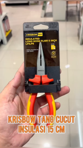 Krisbow Long Nose Plier Tang Cucut/Lancip Insulasi 15 cm