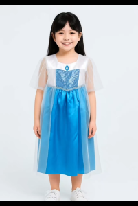 tanpa aksesoris Dres FROZEN anak READY MOTIF NO 2 / Gaun anak FROZEN / baju kostum frozen / FROZEN