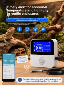 Crawling Pet Fish Tank Temperature Humidity Meter Electronic WiFi Remote Access