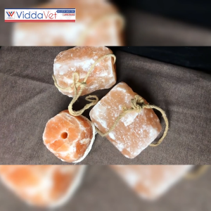 Viddavet 1 piece Imported Himalayan Mineral Block Pure Natural Salt Lick 1kg to 1.5kg for Livestock Cattle Sheep Goat
