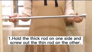 Punch-Free Telescopic Rod Stainless Steel Shower Curtain Support Rod Extended Adjustable Hanger Dismountable Wardrobe Telescopic Rod