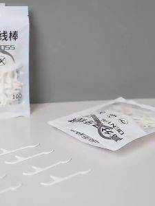 UMI 100pcs Dental Floss Picks Toothpick Tooth Picks Teeth Cleaning Interdental Dental Fosser Flat Thread Dental 高拉力牙线牙签线剔牙线