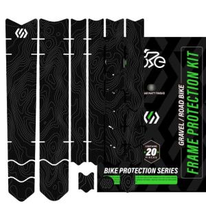 Chooee Bike Accessories,3D 700C Gravel Bike Protector - Scratch-Resistant Film for Road & MTB Cycling