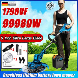 🍀Strong weeding🍀9 Inch Brushless Electric Lawn Mower 1798VF High Quality Cordless Grass Cutter Electric Grass Cutter Mesin Rumput Bateri 割草机
