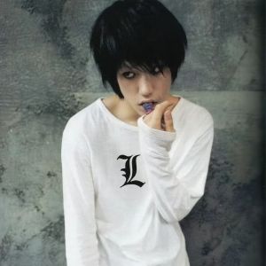 Death Note Shotarou Kikumaru Wig Natural Short Straight Hair Halloween Performance Headset Cosplay Fake Hair High Temperature Silk