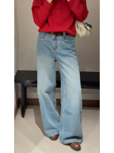 MANMI | Quần Jeans Denim Rộng Rơi Dáng Dài