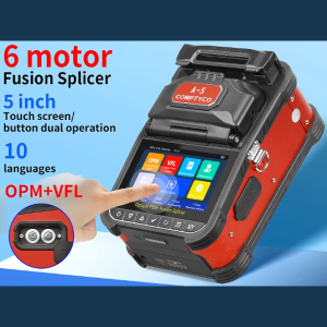 COMPTYCO A-5 fully automatic fiber fusion splicer  6 motors OPM/VFL 10 languages button/touch bidirectional operation fiber optic fusion splicer