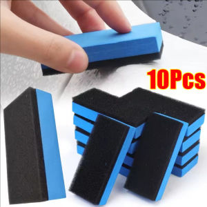 10pcs Car Ceramic Coating Sponge / Glass Nano Wax Coat Sponges Brush / Car Paint Surface Crystal Plating Sponge Block / Blue Square Sponge Pads Car Cleaning Tool