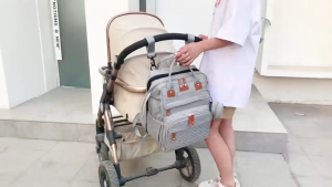 2in1Travel Baby Bag Crib Large Capacity Outdoor Lightweight Portable Tote Mother and Baby Bag Foldable Baby Crib Bed