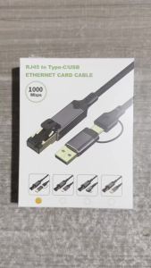 DOONJIEY USB Type-C to RJ45 Ethernet Adapter 1000Mbps Gigabit LAN Network Converter Support OTG Conversion for Laptop PC