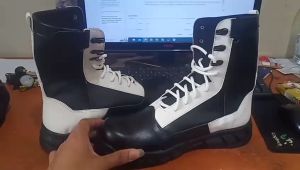 Promo Sepatu Pria PDL Weba Brimob Sintetis Provost Safety Boots Ujung Besi Murah