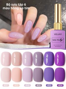 Bộ Sơn Móng Tay Gel Màu Xanh Lá Cây XEIJAYI 6 Lọ 15ml Bán Vĩnh Cửu Sử Dụng Đèn UV/LED Bộ Dụng Cụ Làm Móng Tay Chất Liệu Acrylate/Carbamate Copolymer