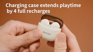 MeeGoo หูฟังบลูทูธไร้สาย TWS รุ่นP210 มีไมโครโฟน ไมค์ชัด ตัดเสียงรบกวน บลูทูธเวอร์ชัน 5.4 ล่าสุด เสียงดีมาก หูฟังไร้บลูทูธสาย