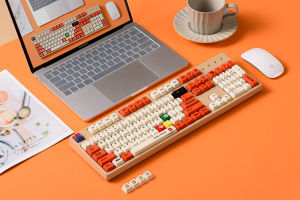 [Free Shipping] PBT Super Mario Keycaps 122 Pieces CHERRY Height Red Keycaps Fits All Layout Mechanical Keyboard