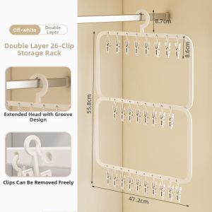 Multi-Clip Sock Drying Rack Wind-Resistant