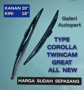 Wiper Blade Karet Wiper Corolla Twincam Great All New Harga sudah sepasang
