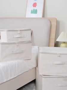 💕ขนาดใหญ่💕กล่องเก็บของแบบญี่ปุ่น กันน้ำและกันความชื้น  ระบายอากาศได้ พับได้ กล่องเก็บเสื้อผ้าแบบญี่ปุ่น กล่องใส่เสื้อผ้า กล่องเก็บของในครัวเรือน