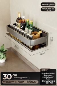 ERMO | Multi-functional Corner Wall Mounted Kitchen Storage Rack