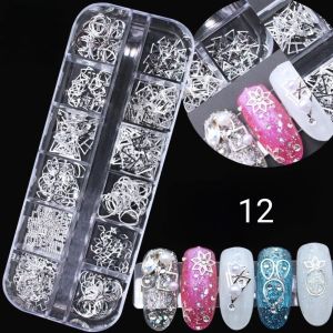 Set phụ kiện charm kim loại trang trí móng tay nail phong cách Nhật Hàn