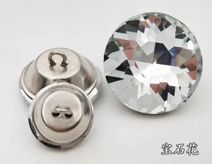 20pcs/lot Crystal Diamante Rhinestone Buttons for Clothes Round Sewing Crystal Sofa Buttons Crafts Home Decor 18/20/25/mm