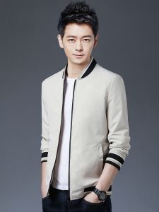 ROMON | Lormen Mens Casual Baseball Collar Flight Jacket Windproof Short Coat Spring Autumn New Style Loose Fit Fashion Urban Wear