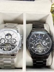 AILANG | AILANG Men Luxury Tourbillon Automatic Mechanical Wristwatch Skeleton Hollow Calendar Luminous Hands Business Male Watch