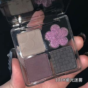 Biya Early Taste Four Color Matte Shiny Eyeshadow Dark Smoke Color Play Beauty Eye Makeup Cosmetic Pigment Enhancement