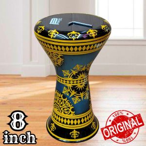 Darbuka Aluminium Cor 8 inc Buat Hadroh Heat Hitam Free Kunci L