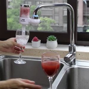 【SKIT SG】Premium Tap Water Purifier JN-21 Ceramic Filter Nozzle Spray Clean Refill Kitchen Sink Faucet Dispenser Extender Aerator JN 21 Water Purifier Kitchen On Tap Filtration System Ceramic Activated Carbon Removes Rust Chlorine Clean Water Healthy