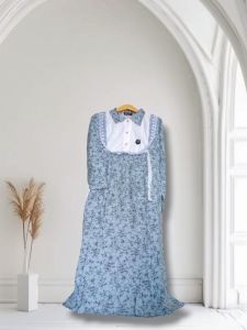 MIDI DRESS SOLJU RAYON TWILL MIX BRUKAT