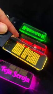 LED Keychain Acrylic Customize Design Keychain | Personalized LED Acrylic Keychain