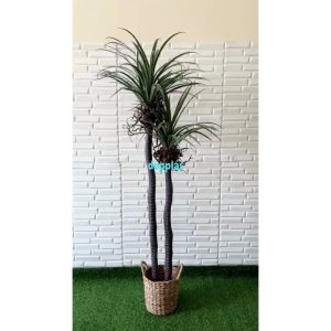 Pohon Artificial Tanaman Hias Pandan Bali X2 T160 Pohon Dracaena Dragon Cover Pot Eceng Gondok Handle Dekorasi Rumah Pajangan Studio