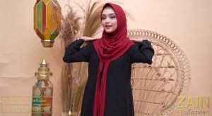 Zain Jilbab Instan HODIE PITA & Plisket Ceruti: Baby Doll Variasi Tali Pita Depan