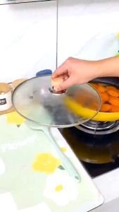 Tay Cầm Nắp Vung Nồi Bằng Gỗ Và Inox Chống Bỏng Núm Cầm Thay Thế Cho Nắp Vung Nồi Xoong Chảo